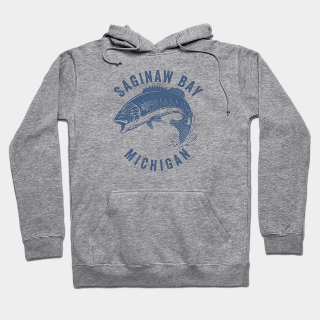 Saginaw Bay Michigan Hoodie by Eureka Shirts